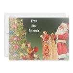 Vintage Christmas Morning invitations
