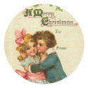 Vintage Christmas Name Tags stickers