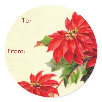 Vintage Christmas Name Tags stickers