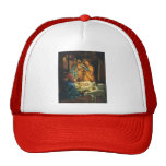 Vintage Christmas Nativity, Baby Jesus in Manger Trucker Hats