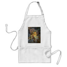 Vintage Christmas, Nativity, Visiting Magi Manger Apron