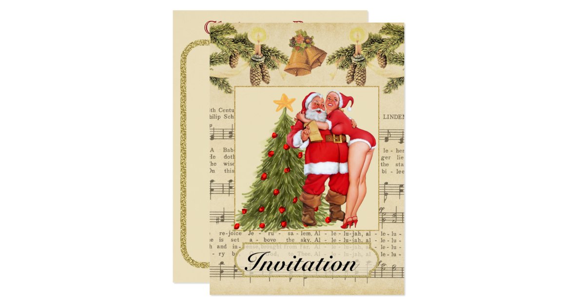 Vintage Christmas Party Invitation | Zazzle