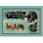 Vintage Christmas Photo Sculpture Magnet