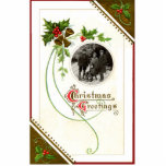 Vintage Christmas Photo Sculpture Magnet