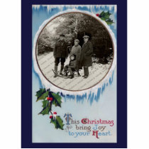 Vintage Christmas Photo Sculpture Ornament photo sculptures
