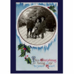 Vintage Christmas Photo Sculpture Ornament