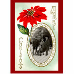 Vintage Christmas Photo Sculpture Ornament