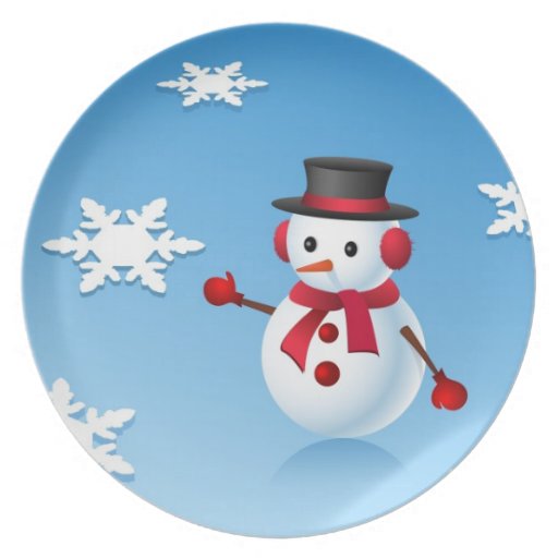 Vintage Christmas Party Plate