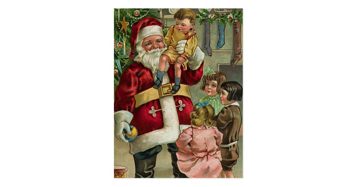 Vintage christmas postcard Vintage Christmas Postcard | Zazzle