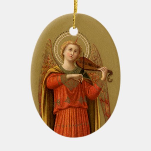 vintage christmas renaissance angel double sided oval vintage christmas renaissance angel double sided oval