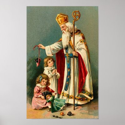 Vintage Christmas Saint Nicholas posters