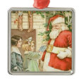 Vintage Christmas Santa and Children ornament