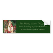 Vintage Christmas Santa Bumper Sticker bumper stickers by MzLisaMichelle Vintage Christmas Santa Bumper Sticker bumper stickers