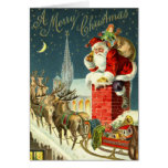 Vintage Christmas Santa Card