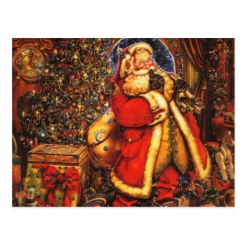 Vintage Christmas Santa Claus happy holiday gift. Post Cards