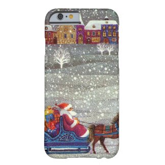 Vintage Christmas, Santa Claus Horse Open Sleigh iPhone 6 Case