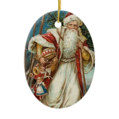 Vintage Christmas Santa Claus ornaments