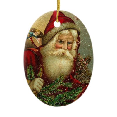 Vintage Christmas Santa Claus ornaments