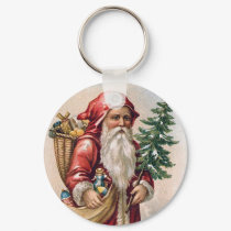 Vintage Christmas - Santa keychains by MyOtherPlanet Vintage Christmas - Santa keychains