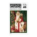 Vintage Christmas Santa Postage Stamp