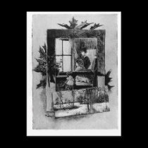 Vintage Christmas Scene postcards