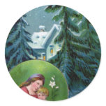 Vintage Christmas Scene stickers