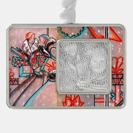 vintage christmas shopping christmas ornament zazzle vintage christmas shopping christmas ornament zazzle