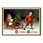 Vintage Christmas Sleigh Ride Card