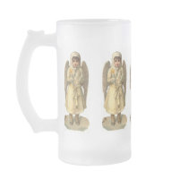Vintage Christmas Snow Angel Frosted Mug by MyOtherPlanet Vintage Christmas Snow Angel Frosted Mug