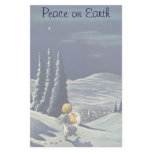 Vintage Christmas Snow Angel Walking with a Star Stationery