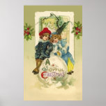 Vintage Christmas Snowball Poster posters