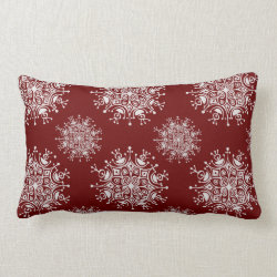 Vintage Christmas Snowflakes, Blizzard Pattern Throw Pillows