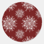 Vintage Christmas Snowflakes Blizzard Pattern Sticker