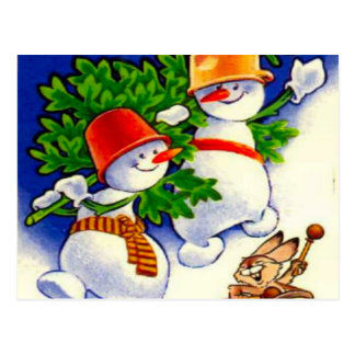 Vintage Snowman Postcard 10