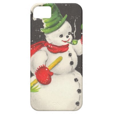 Vintage Christmas Snowman iPhone 5 Cover