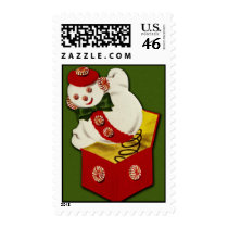Vintage Christmas Snowman Stamp by christmas1900 Vintage Christmas Snowman Stamp