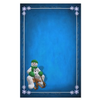 Sledding Snowman