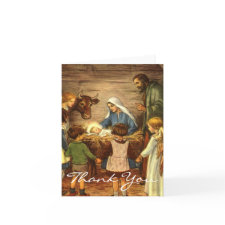 Vintage Christmas Thank You Cards card