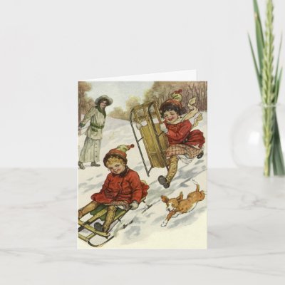 Vintage Christmas Thank You Cards