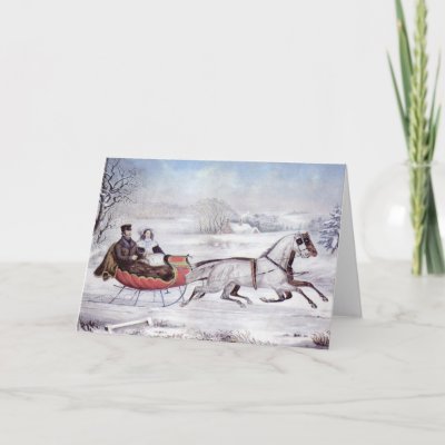 Vintage Christmas; The Road Winter cards