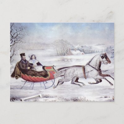 Vintage Christmas; The Road Winter postcards