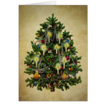 vintage christmas tree cards