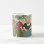 Vintage Christmas tree cutting children Coffee Mug