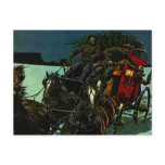 Vintage Christmas Tree delivery west stagecoach Post Cards