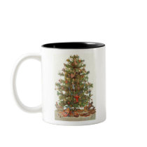 Vintage Christmas Tree Mugs
