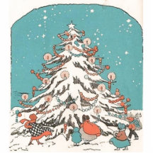 Vintage Christmas Tree Photo Sculpture
