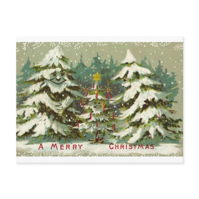 Vintage Christmas Tree Postcard by ebroskie1234