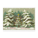 Vintage Christmas Tree Postcard