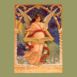 Vintage Christmas, Victorian Angel Reading Bible posters