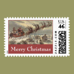 Vintage Christmas, Victorian Santa Claus in Sleigh stamps